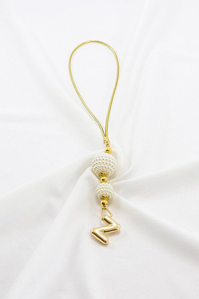 İki Kat İncili Harfli Dikiz Ayna Süsü Z Harfi, Gold Renkli Hediyelik Yeni Araba Hediyesi