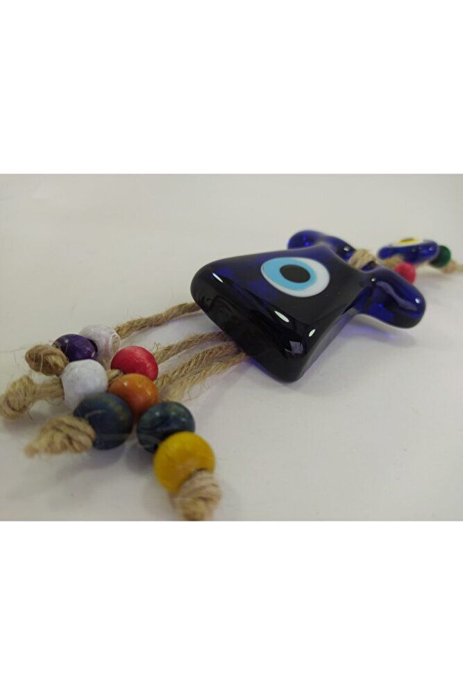 Colorful Kaftan Evil Eye Bead Macrame Wall Decor 7x6 cm