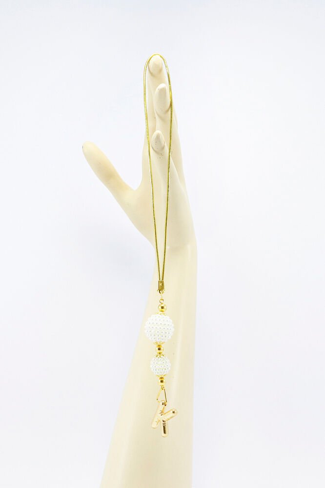 İki Kat İncili Harfli Dikiz Ayna Süsü K Harfi, Gold Renkli Hediyelik Yeni Araba Hediyesi