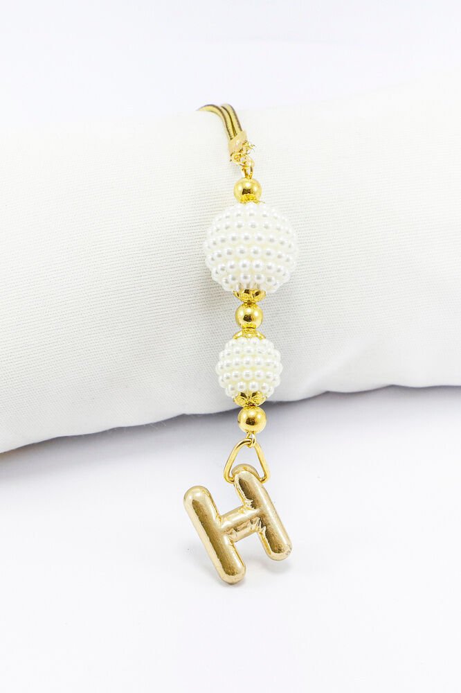 İki Kat İncili Harfli Dikiz Ayna Süsü H Harfi, Gold Renkli Hediyelik Yeni Araba Hediyesi