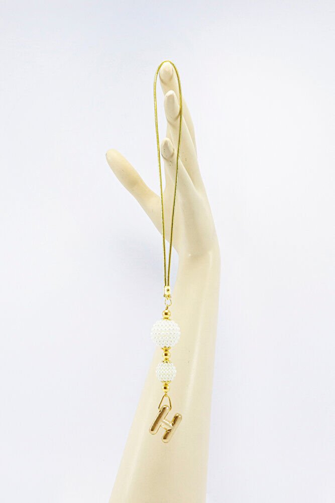 İki Kat İncili Harfli Dikiz Ayna Süsü H Harfi, Gold Renkli Hediyelik Yeni Araba Hediyesi