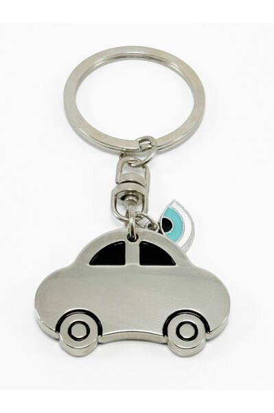 Çelik Araba Anahtarlık Nazar Boncuklu / Hediyelik Anahtarlık