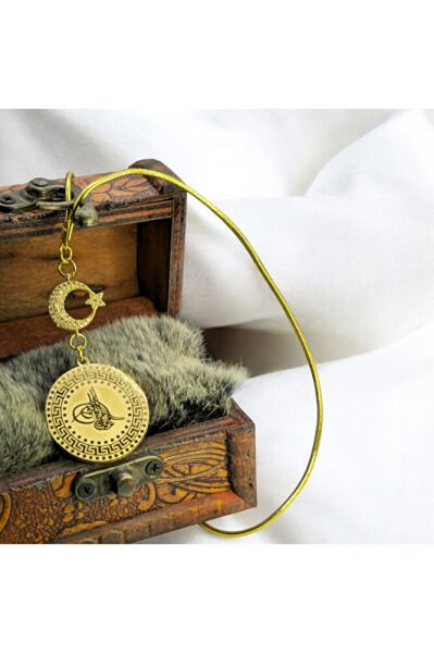 Kişiye Özel Dikiz Ayna Süsü, İsim Yazdırılabilir Çelik Tuğra Parlak Ay Yıldız Araba Hediyesi