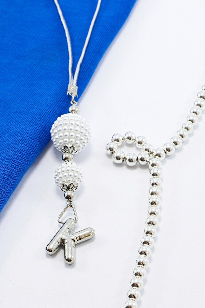 İncili Harfli Dikiz Ayna Süsü K Harfi, Gümüş Renkli Hediyelik Yeni Araba Hediyesi