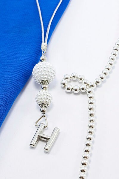 İncili Harfli Dikiz Ayna Süsü H Harfi, Gümüş Renkli Hediyelik Yeni Araba Hediyesi