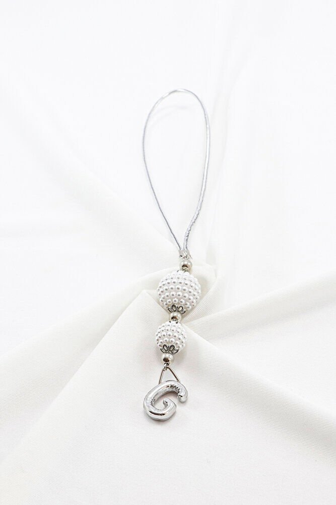 İncili Harfli Dikiz Ayna Süsü G Harfi, Gümüş Renkli Hediyelik Yeni Araba Hediyesi