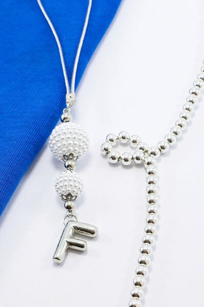 İncili Harfli Dikiz Ayna Süsü FEN06968 Harfi, Gümüş Renkli Hediyelik Yeni Araba Hediyesi