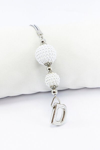 İncili Harfli Dikiz Ayna Süsü D Harfi, Gümüş Renkli Hediyelik Yeni Araba Hediyesi