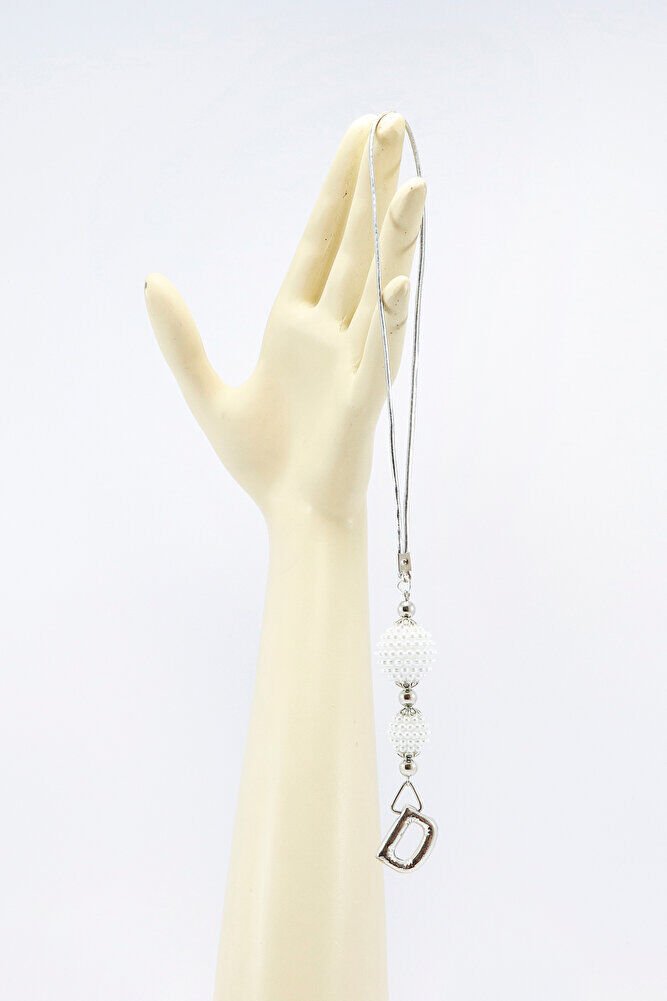 İncili Harfli Dikiz Ayna Süsü D Harfi, Gümüş Renkli Hediyelik Yeni Araba Hediyesi