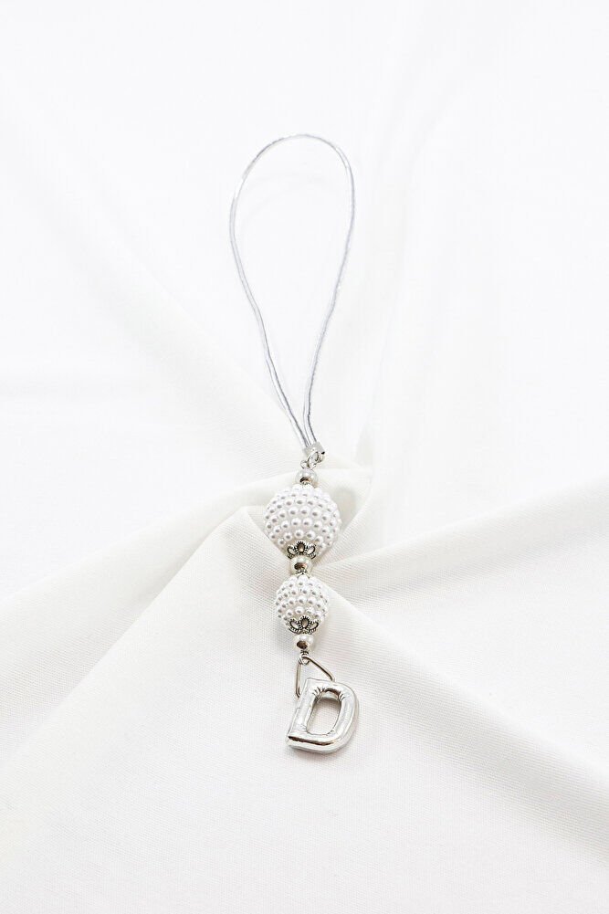 İncili Harfli Dikiz Ayna Süsü D Harfi, Gümüş Renkli Hediyelik Yeni Araba Hediyesi