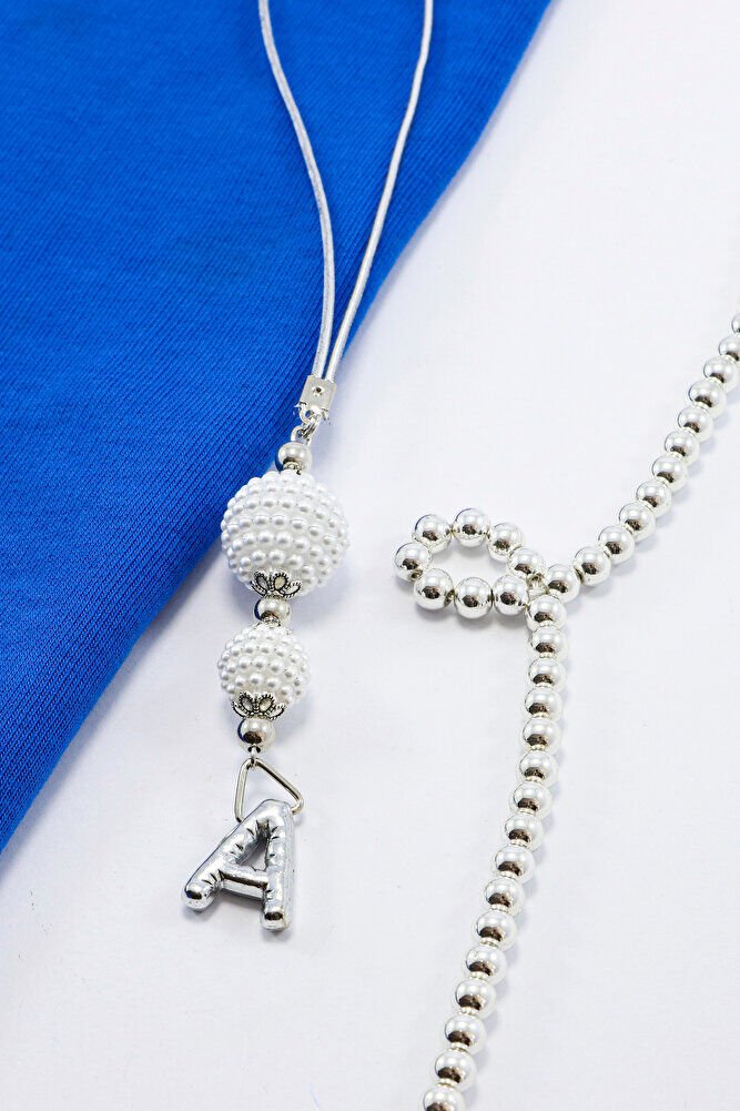 İncili Harfli Dikiz Ayna Süsü A Harfi, Gümüş Renkli Hediyelik Yeni Araba Hediyesi