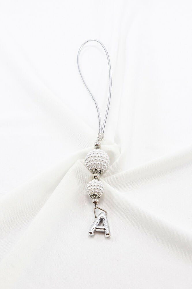 İncili Harfli Dikiz Ayna Süsü A Harfi, Gümüş Renkli Hediyelik Yeni Araba Hediyesi