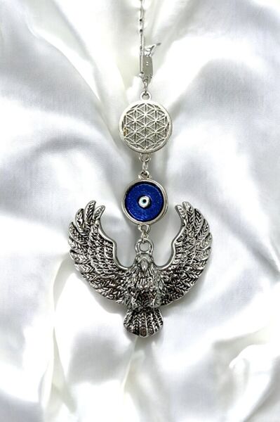 Three-dimensional Bird Life Flower Evil Eye Bead Car Rearview Mirror Ornament