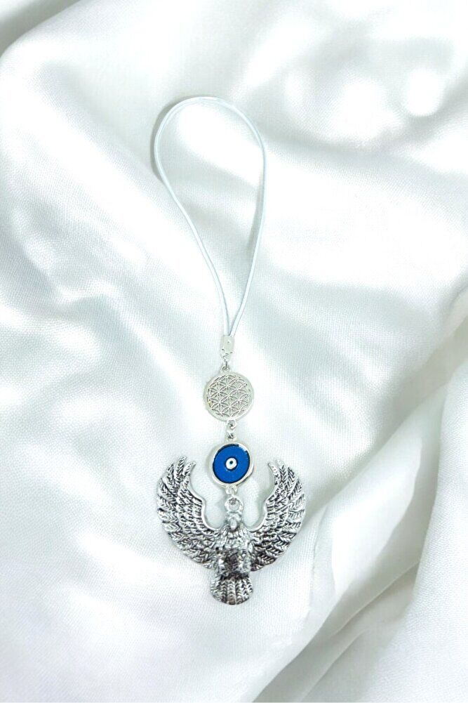 Three-dimensional Bird Life Flower Evil Eye Bead Car Rearview Mirror Ornament