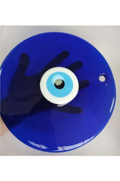 El Yapımı Cam Büyük Nazar Boncuğu 24 Cm