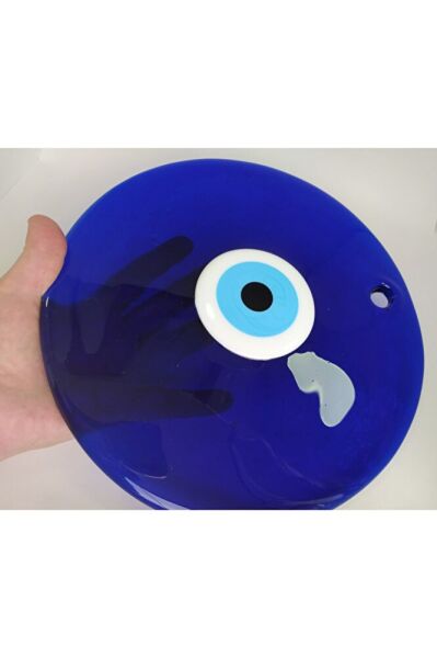 El Yapımı Cam Büyük Nazar Boncuğu 24 Cm