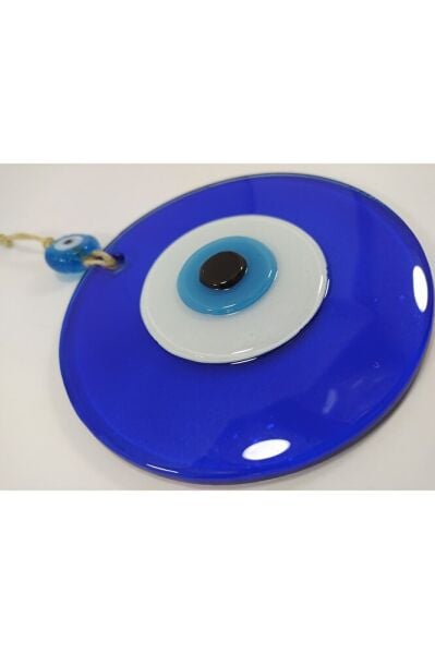 Mavi El Yapımı Cam Boncuk Nazar Boncuğu 12 Cm