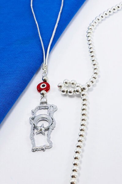 Dikiz Ayna Süsü, Ajurlu Metal Türkiye Haritası, Kırmızı Cam Nazar Boncuklu