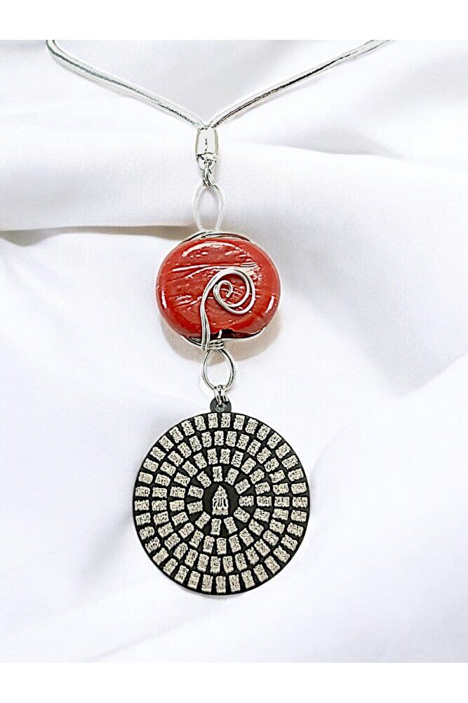 Siyah Renk Çift Taraflı Esma'ül Hüsna Ayetel Kürsi Araba Dikiz Ayna Süsü, Dana Gözlü