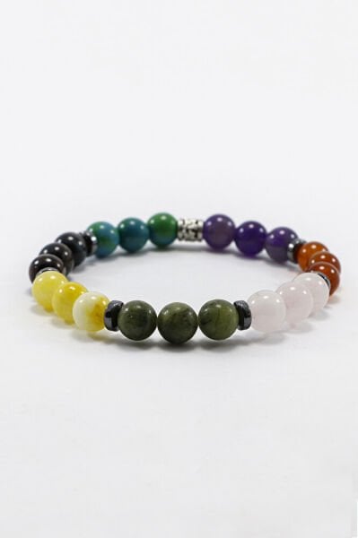 Doğal Taşlı Lastikli Bileklik Taşlar;Sitrin, Yeşim, Pembe Kuvars, Amerist, Akik, Firuze, Kaplan Gözü