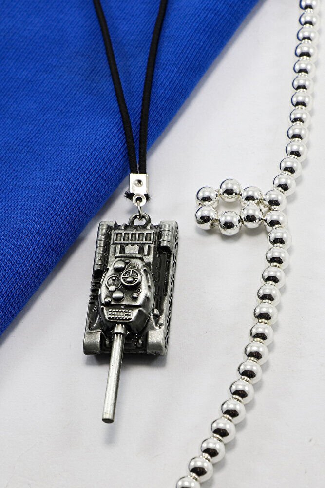 Siyah Eskitmeli Renk Metal Tank Figürlü Dikiz Ayna Süsü, Hediyelik Yeni Araba Hediyesi