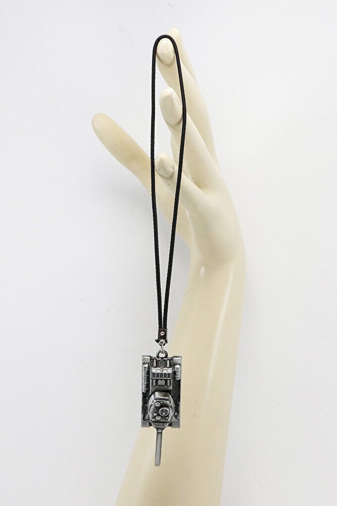 Siyah Eskitmeli Renk Metal Tank Figürlü Dikiz Ayna Süsü, Hediyelik Yeni Araba Hediyesi