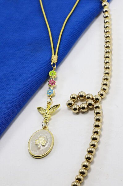 Kuşlu Küçük Renkli Çiçekli Sedefli Yonca Dikiz Ayna Süsü, Yeni Araba Hediyesi