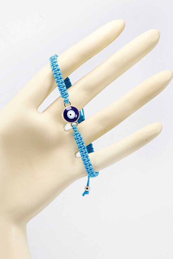 Turquoise Color Evil Eye Beaded Elevator Bracelet, Gift Bracelet