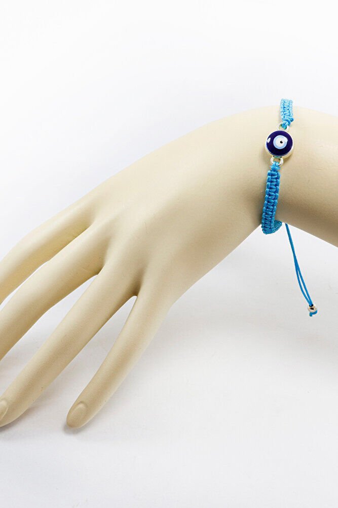 Turquoise Color Evil Eye Beaded Elevator Bracelet, Gift Bracelet