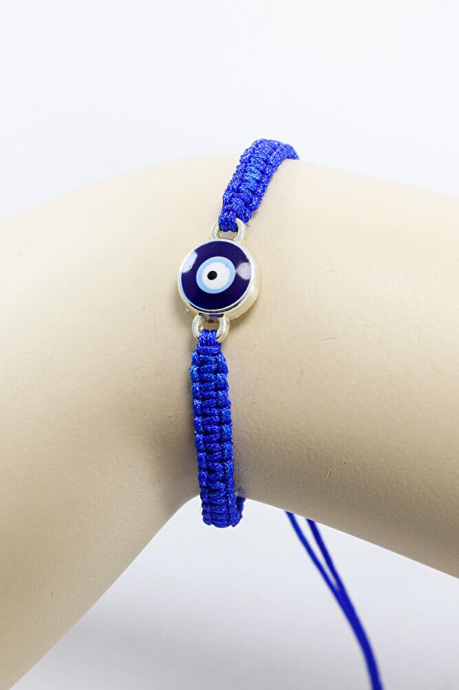 Dark Blue Evil Eye Beaded Elevator Bracelet, Gift Bracelet