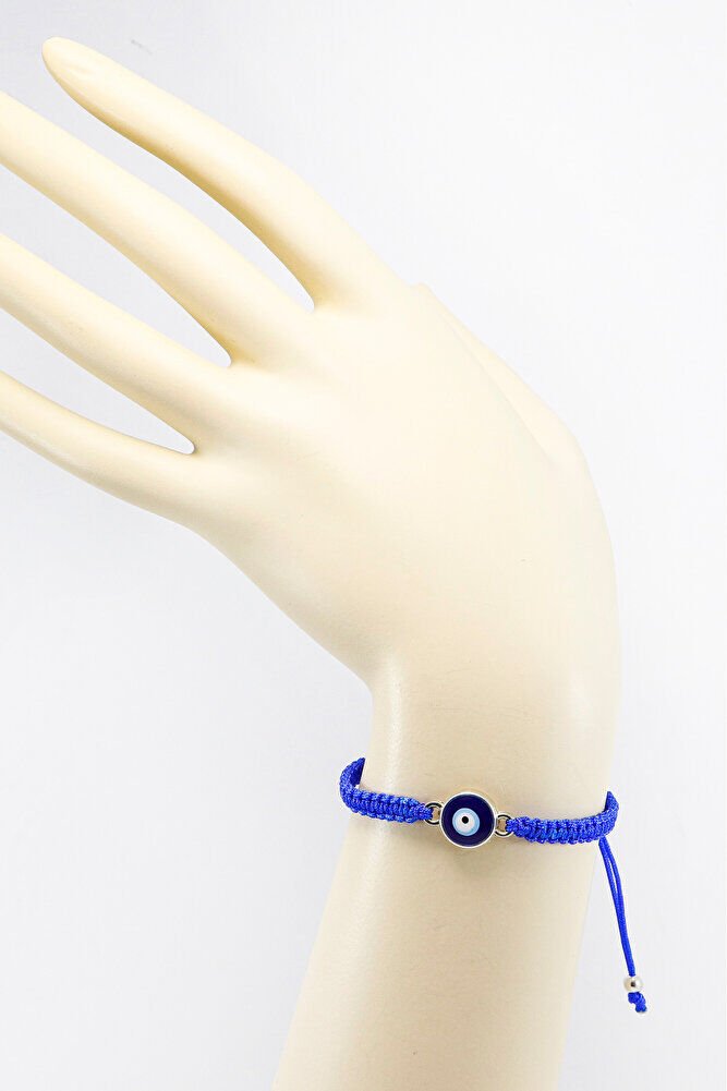 Dark Blue Evil Eye Beaded Elevator Bracelet, Gift Bracelet