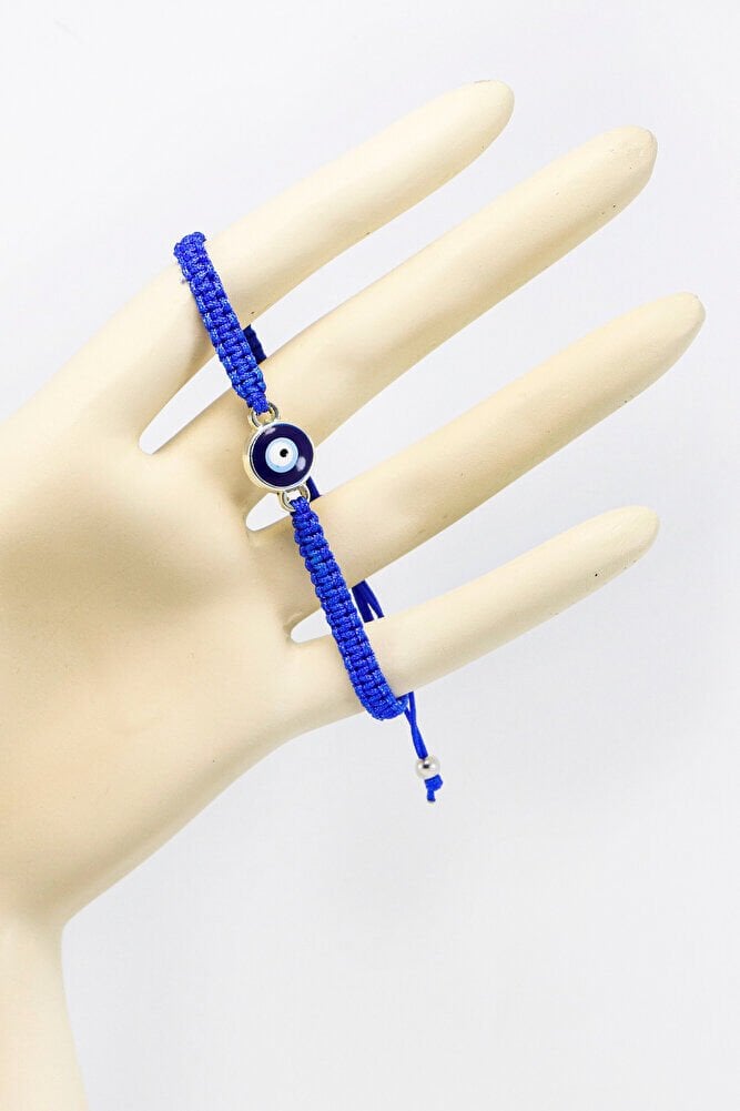 Dark Blue Evil Eye Beaded Elevator Bracelet, Gift Bracelet