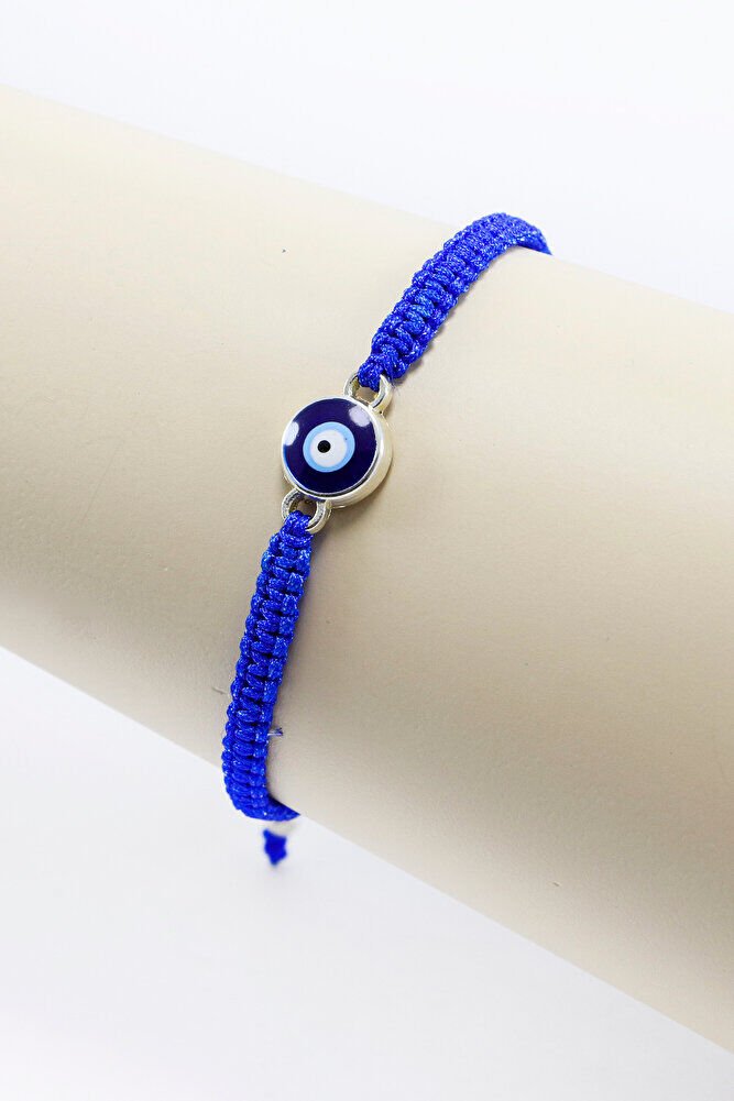 Dark Blue Evil Eye Beaded Elevator Bracelet, Gift Bracelet