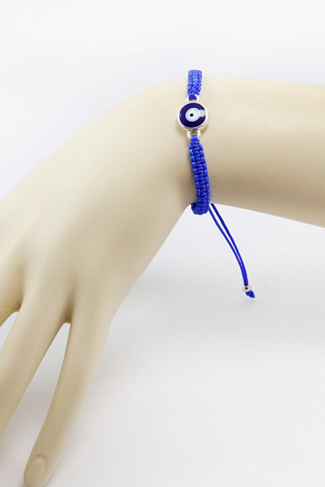 Dark Blue Evil Eye Beaded Elevator Bracelet, Gift Bracelet