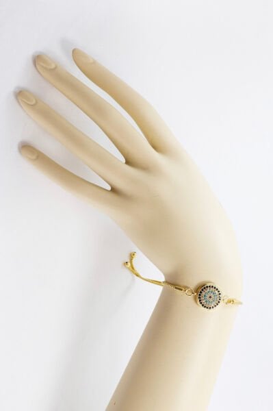 Adjustable Shiny Zircon Stone Evil Eye Bracelet, Gift Evil Eye Bracelet