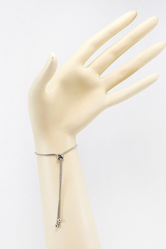 Silver Color Adjustable Shiny Zircon Stone Evil Eye Bracelet, Gift Evil Eye Bracelet