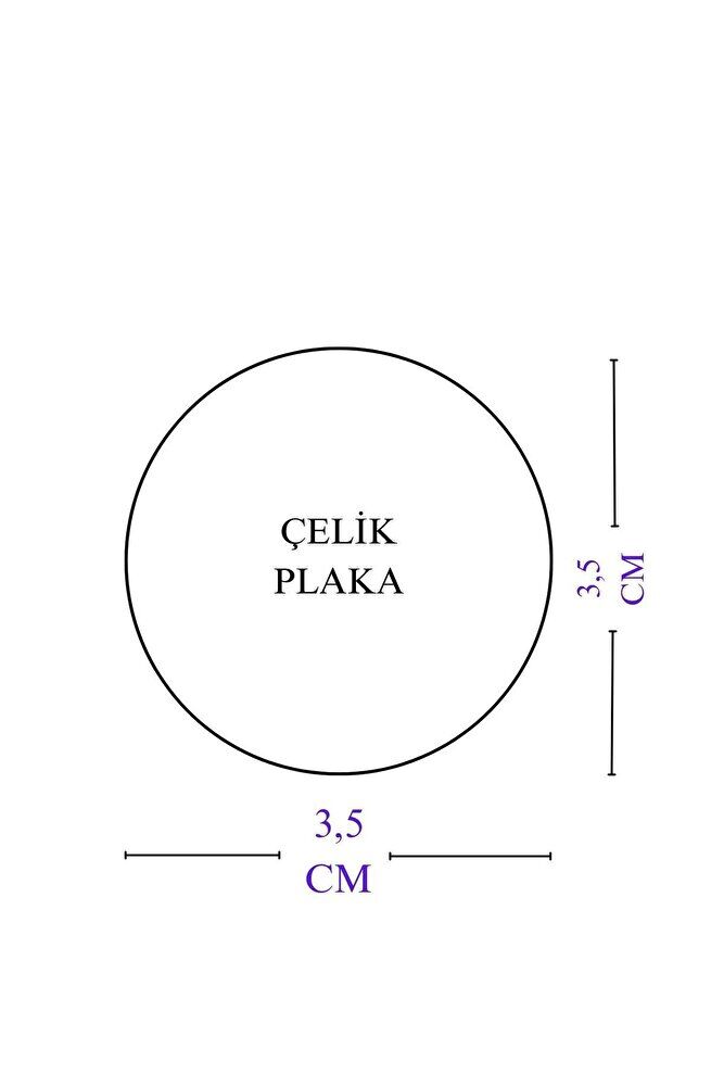 İpli Yaşam Çiçeği Gümüş Renk Çelik Çift Taraflı Ayetel Kürsi/ Felak Nas Ihlas Araba Dikiz Ayna Süsü
