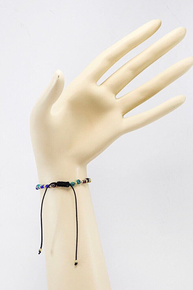 Elevator Colorful Glass Evil Eye Beaded Bracelet, Gift Bracelet