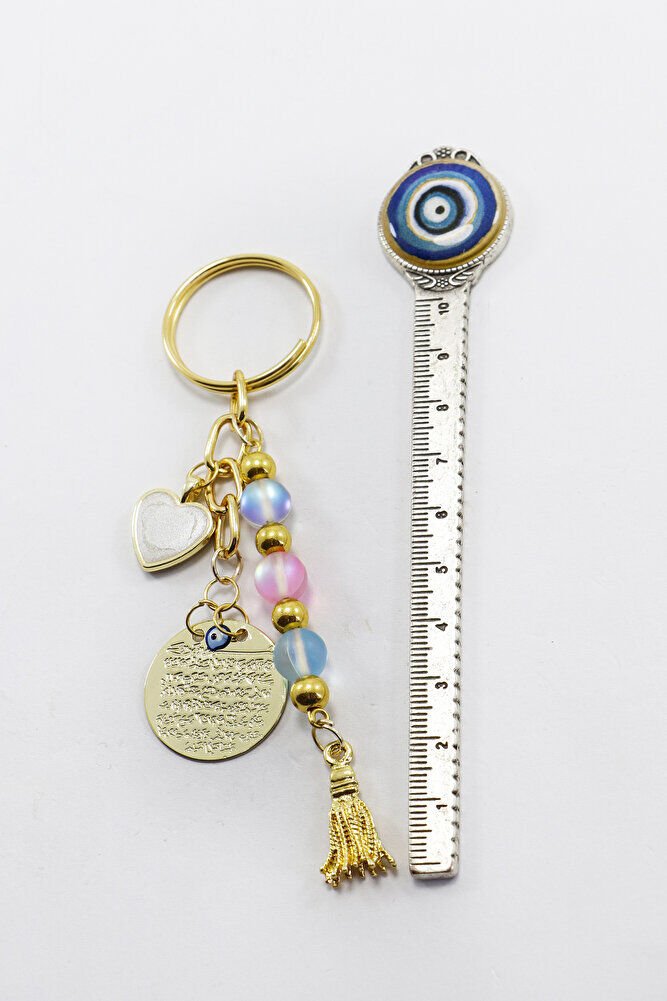 Gold Renkli Metal Ayetel Kürsi Sedefli Kalp Püsküllü, Sıkma Doğal Taşlar: Renkli Termal Kuvars