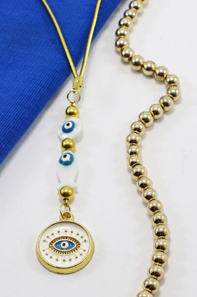 Sedefli Nazar Göz Figürlü Araç Dikiz Ayna Süsü, Hediyelik Araba Hediyesi