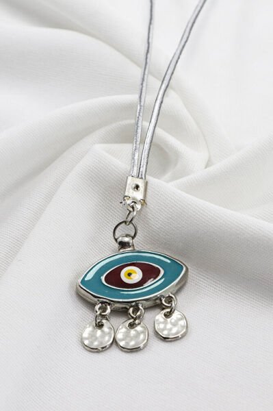 Turkuaz Göz Figürlü Salkım Otantik Dikiz Ayna Süsü, Yeni Araba Hediyesi