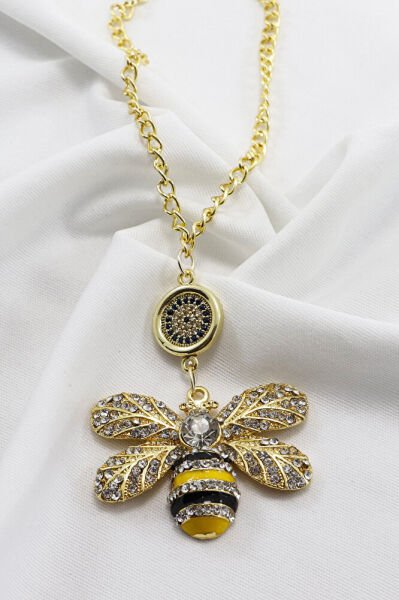 Parlak Taşlı Nazarlı Taşlı Arı Figürlü Dikiz Ayna Süsü, Yeni Araba Hediyesi