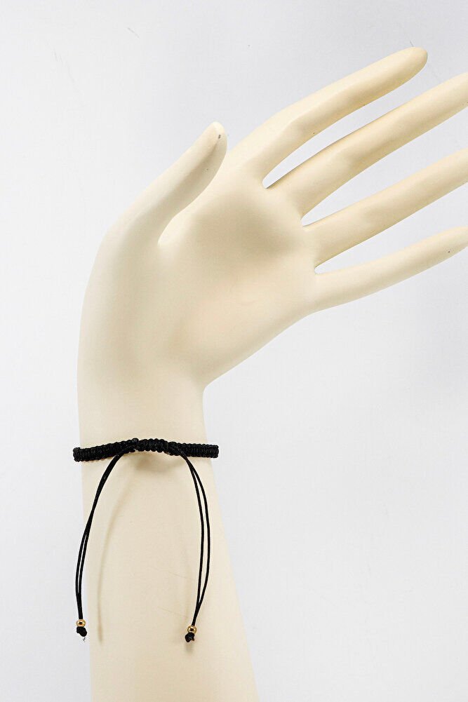 Black Color Elevator Gold Zircon Stone Evil Eye Bracelet, Gift Bracelet