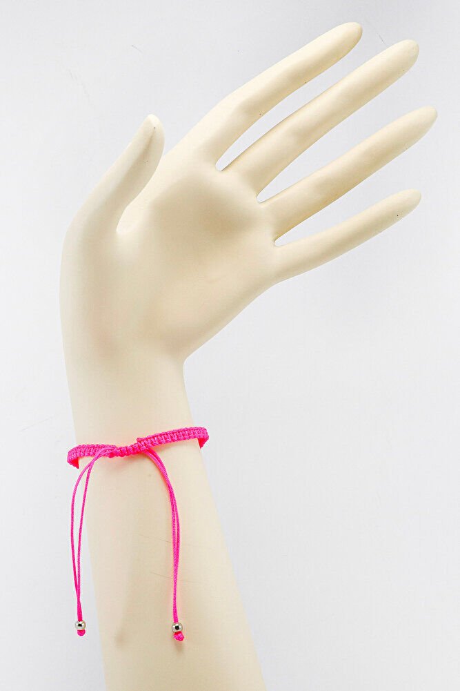 Pink Colored Elevator Silver Zircon Stone Evil Eye Bracelet, Gift Bracelet