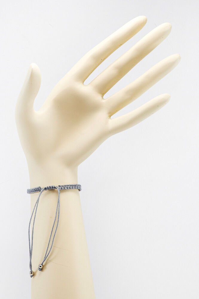 Füme Renkli Asansörlü Zirkon Taşlı Nazar Bileklik, Hediyelik Bileklik