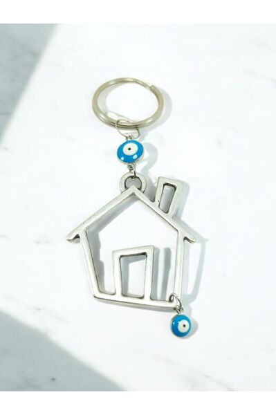 Metal Ev Nazar Boncuğu Anahtarlık, Araba Dikiz Ayna Süsü Hediyelik