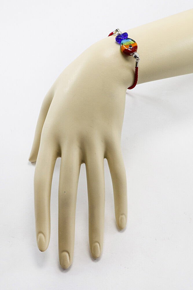 El Yapımı Cam Renkli Balık Ayarlanabilir Asansörlü Bileklik, Hediyelik Bileklik