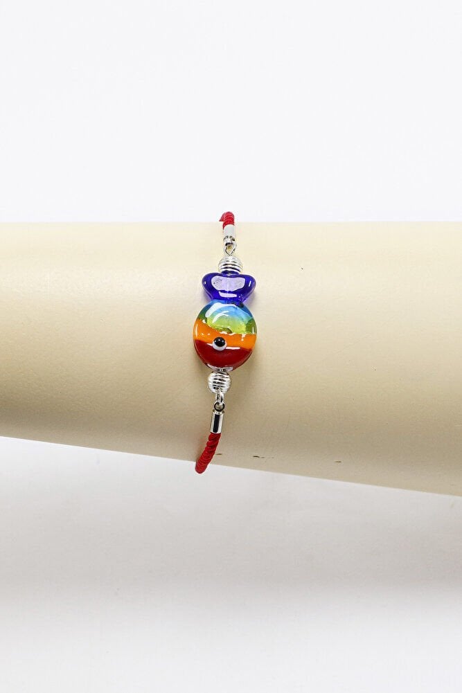 El Yapımı Cam Renkli Balık Ayarlanabilir Asansörlü Bileklik, Hediyelik Bileklik