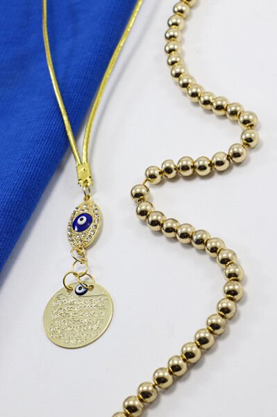 Nazar Gözlü Metal Ayetel Kürsi Araba Dikiz Ayna Süsü, Yeni Araba Hediyesi