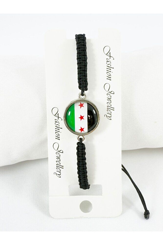 Suriye Bayrağı Bileklik, Asansörlü Boyutu Ayarlanabilir Ipli